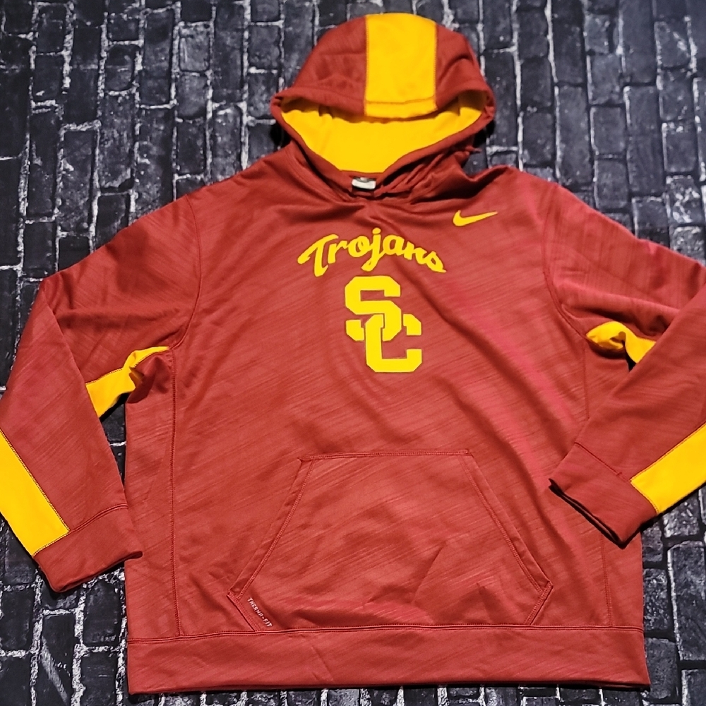 USC TROJANS NIKE PULLOVER HOODIE SIZE XXL MENS